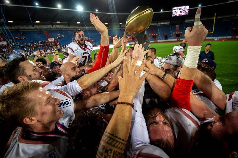 Finále ligy amerického fotbalu, Ostrava Steelers - Prague Lions, 20. července 2019 v Ostravě.