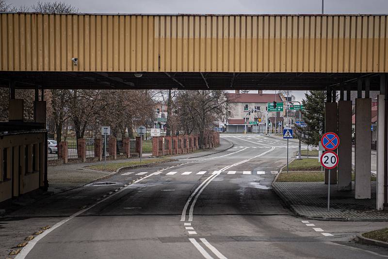 Hraniční přechod s Polskem, 27 února 2021 ve Starém Bohumíně.