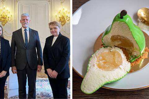 Majitelka cukrárny Royal Candy se setkala s Petrem Pavlem na Pražském hradě, 23. února 2024 v Praze.