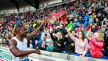 Justin Gatlin na 57. ročník Zlaté tretry Ostrava.