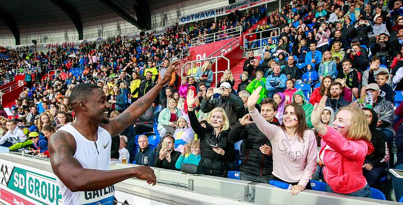 Justin Gatlin na 57. ročník Zlaté tretry Ostrava.