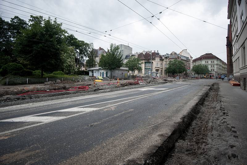 Oprava ulice Českobratrské v Ostravě, 4. července 2017. Ilustrační foto.