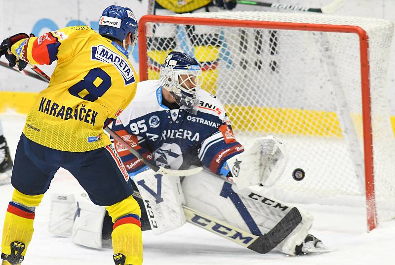 Hokejisté Vítkovic utrpěli v pátečním utkání s Českými Budějovicemi debakl 0:7. Foto: Petr Kotala