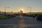 Sobotní ranní situace na silnicích ve směru k areálu Dnů NATO v Mošnově, sobota 16. září 2023.