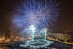 New Year's fireworks in the Ostrava-Jih district.