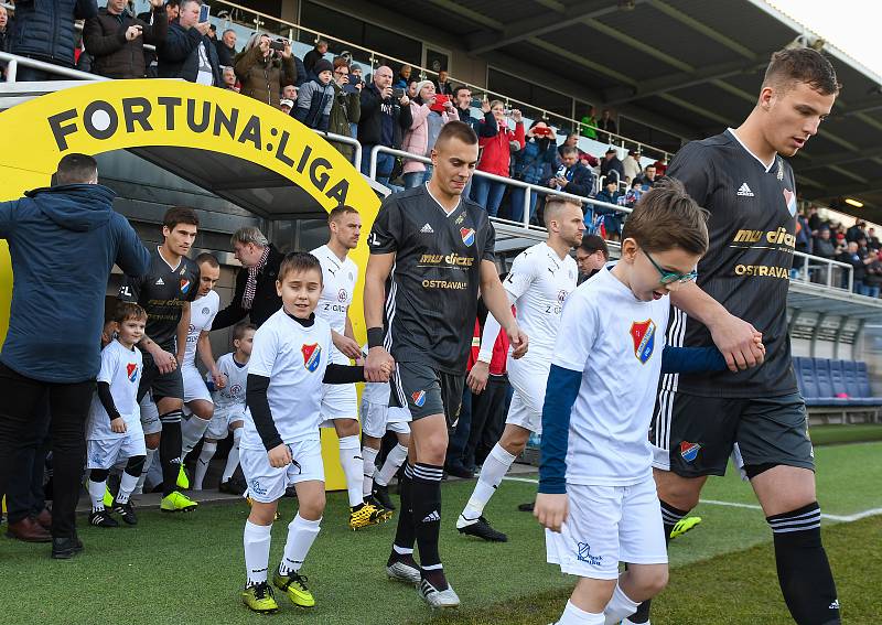 Utkání 21. kola první fotbalové ligy: 1. FC Slovácko - Baník Ostrava, 15. února 2020 v Uherském Hradišti.