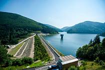 Hlavní stavební práce na přehradě Šance už jsou dokončeny, 29. července 2018 v Ostravici.