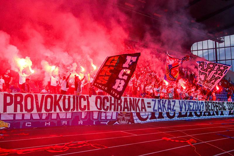 Utkaní 7. kola fotbalové FORTUNA:LIGY: FC Baník Ostrava - 1. FC Slovácko, 23. srpna 2019 v Ostravě. Na snímku fanoušci.