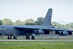 Přílet amerického bombardéru B-52 Stratofortress, 17. září 2019 v Mošnově.