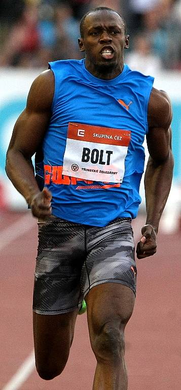 Zlatá tretra, sprint 100 metrů, Usain Bolt.