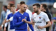 Semifinále fotbalového poháru MOL Cupu: FC Baník Ostrava - Bohemians Praha 1905, 24. dubna 2019 v Ostravě. Na snímku radost Baníku.