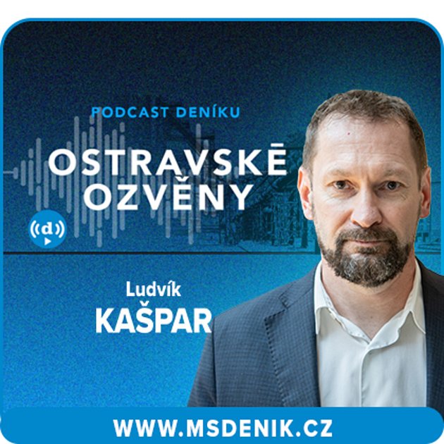 Hostem podcastu Ostravské ozvěny byl ředitel DIAMO Ludvík Kašpar, moderuje redaktor Deníku Petr Jiříček, 9. února 2024, Ostrava.