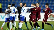 Utkání 20. kola první fotbalové ligy: Baník Ostrava - Sparta Praha, 14. prosince 2019 v Ostravě. Na snímku (střed) Milan Baroš a Martin Frýdek.