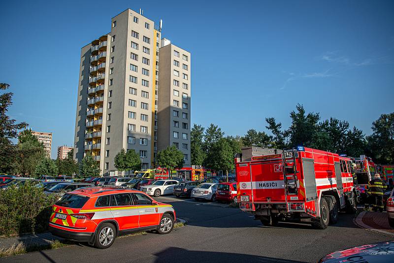 Záběry z místa tragického požáru v Bohumíně, sobota 8. srpna 2020.