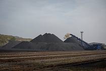 Skládka uhlí v Heřmanicích, 9. říjen 2018 v Ostravě.