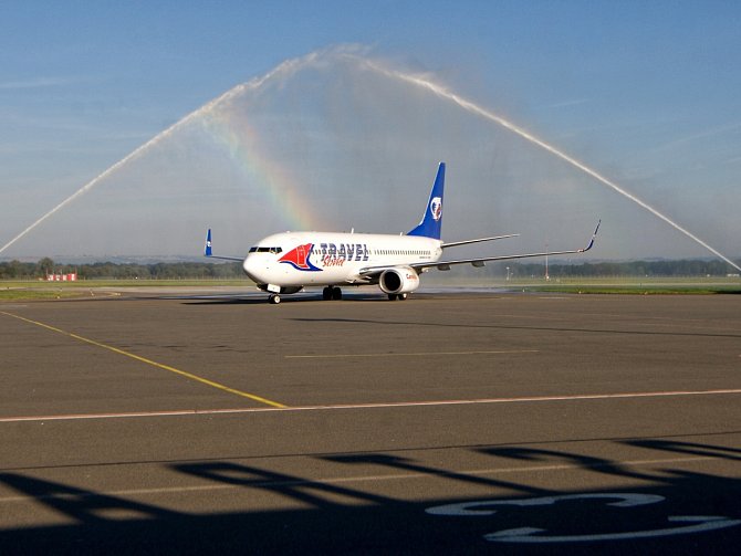 První let na lince Ostrava-Dubaj odstartoval z mošnovského letiště.