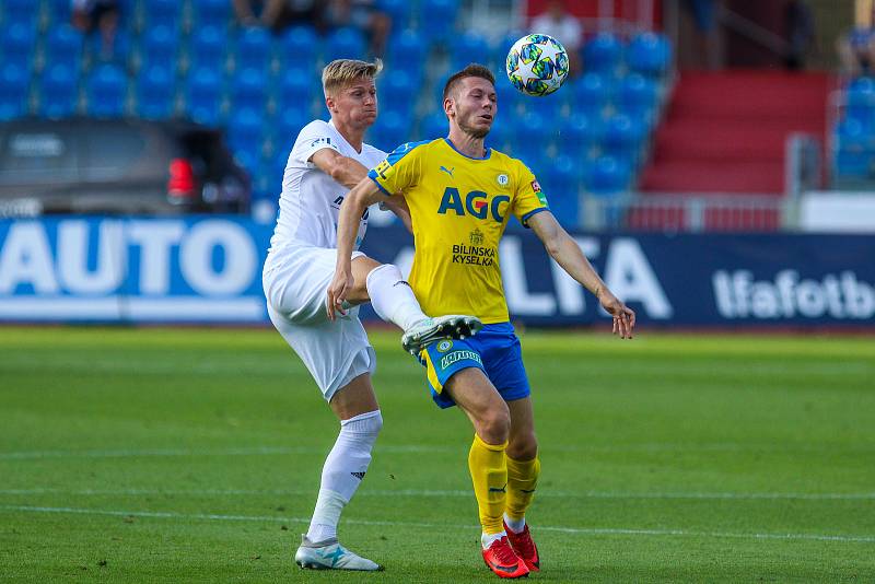 Utkání 3. kola FORTUNA:LIGY: Baník Ostrava - FK Teplice, 26. července 2019 v Ostravě. Na snímku (zleva) Václav Procházka, Pavel Vyhnal.