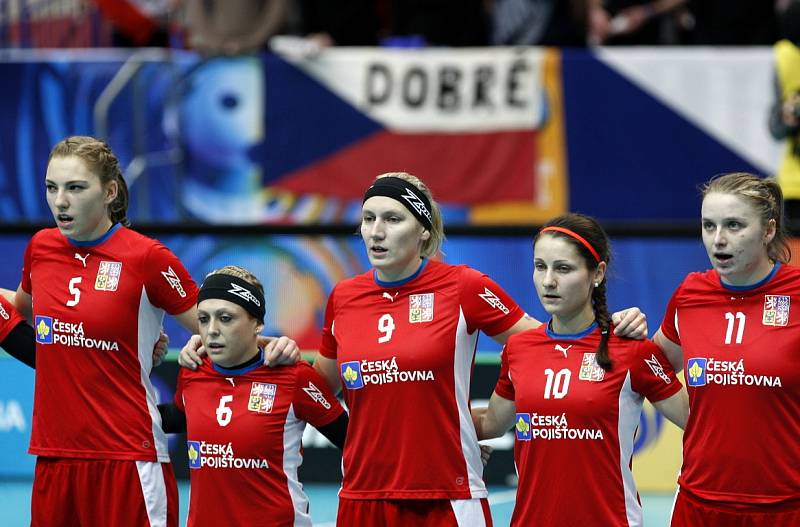Mistrovství světa ve florbale žen v Ostravě, utkání Česko - Švédsko.