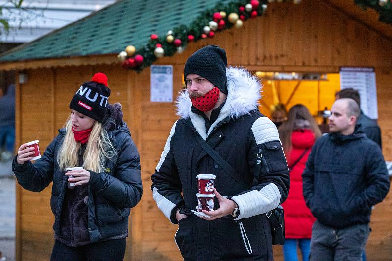 Vánoční trhy na Masarykově náměstí, 28. listopadu v Ostravě.