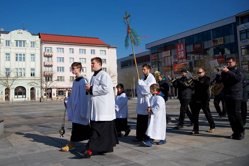 Květná neděle v centru Ostravy.