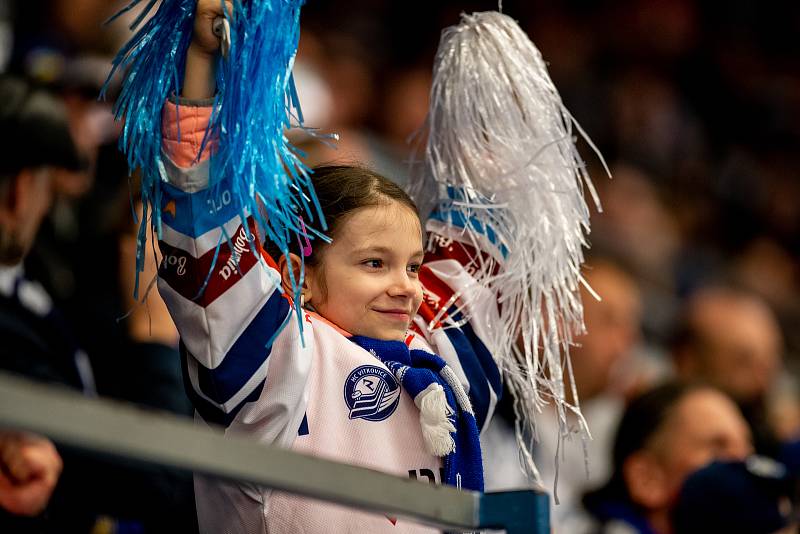 Semifinále play off hokejové extraligy - 7. zápas: HC Vítkovice Ridera - Mountfield Hradec Králové, 15. dubna 2023, Ostrava. Fanoušci