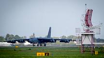 Přílet amerického bombardéru B-52 Stratofortress, 17. září 2019 v Mošnově.