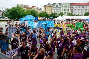 Třetí ročník happeningu Jsme Ostravská! se konal 27. června na Masarykově náměstí v centru města.