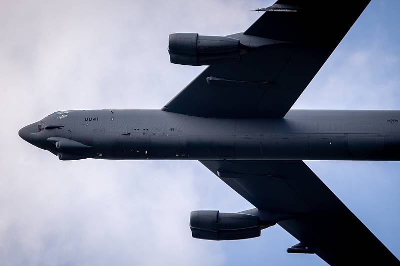 Přílet amerického bombardéru B-52 Stratofortress, 17. září 2019 v Mošnově.