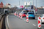 Takto vypadala dopravní situace v Ostravě, když se opravovala Opavská ulice a Svinovské mosty v březnu 2019.
