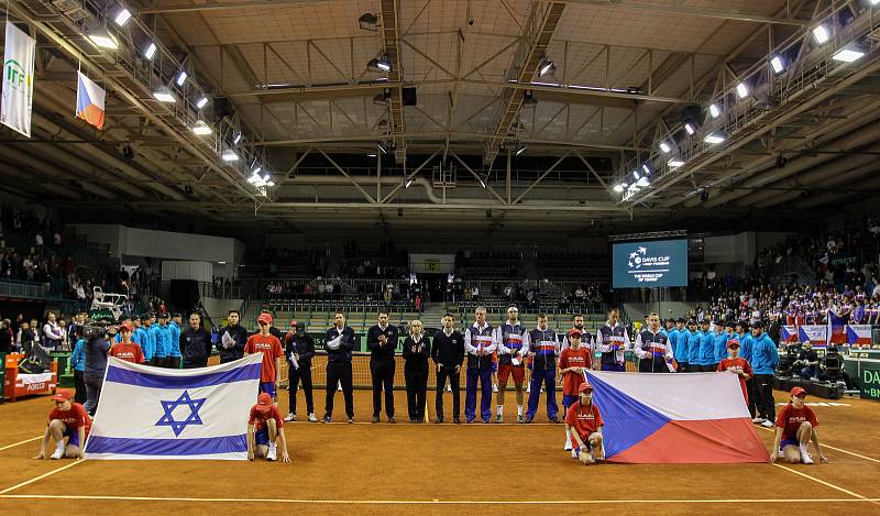 Davis Cup 2018 v Ostravě - Česko vs. Izrael. Zahájení