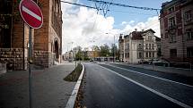 Ulice Českobratrská v Ostravě po rekonstrukci, snímek z 30. října 2017