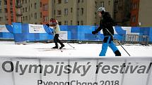 Olympijský festival u Ostravar arény. Dráha pro běžkaře