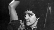 Nina Divíšková jako Dolores v inscenaci Divadla Petra Bezruče Zmoudření Dona Quijota (premiéra 16. dubna 1965).