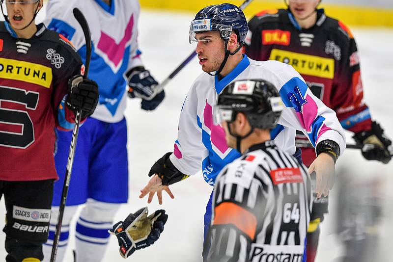 Utkání 44. kolo hokejové extraligy: HC Vítkovice Ridera - HC Sparta Praha, 3. února 2023, Ostrava. Dominik Lakatoš z Vítkovic.