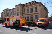 Zásah hasičů v diagnostickém ústavu v Ostravě při úniku desinfekce.