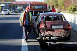 Velké dopravní komplikace způsobila nehoda, která se stala ve středu kolem poledne v ulici Rudné u nákupního centra Shopping Park v Ostravě-Zábřehu.