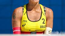 Semifinále žen USA - Brazílie. FIVB Světové série v plážovém volejbalu J&T Banka Ostrava Beach Open, 2. června 2019 v Ostravě. Na snímku Eduarda Santos Lisboa Duda (BRA).