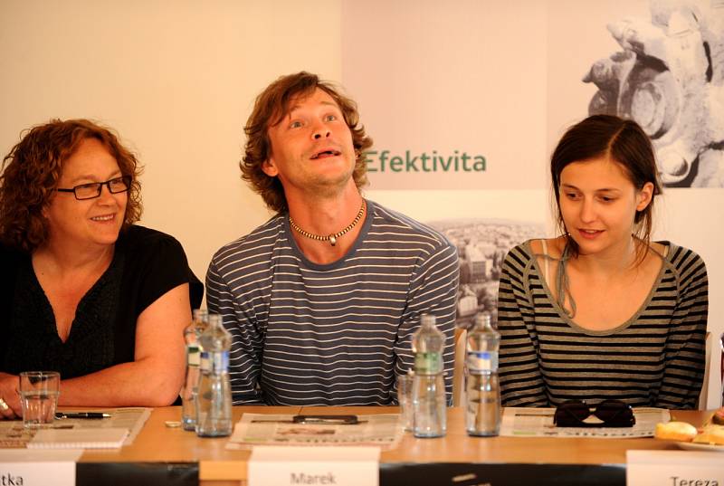 Marek Holý na tiskové konference k Letním shakespearovským slavnostem v roce 2010.