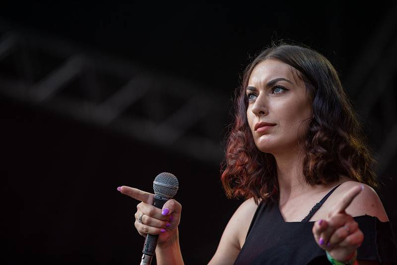 Hudební festival Colours of Ostrava 2019 v Dolní oblasti Vítkovice, 20. července 2019 v Ostravě. Na snímku Time Shifters.