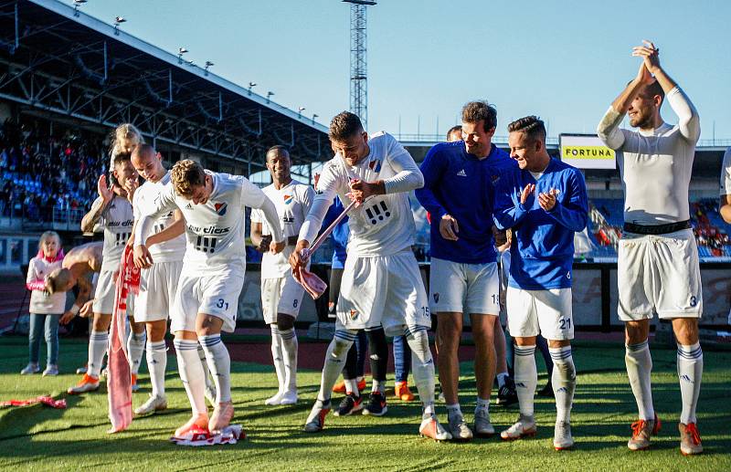 FC Baník Ostrava – SK Slavia Praha, radost fotbalistů Baníku