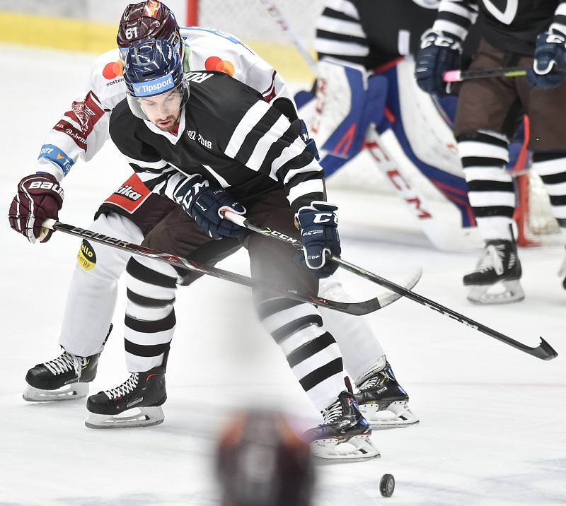 Utkání 28. kola hokejové extraligy: HC Vítkovice Ridera - HC Sparta Praha, 21. prosince 2018 v Ostravě.