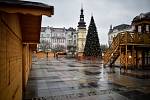 Trhy na Masarykově námestí jsou zavřené, 27. prosince 2018 v Ostravě.