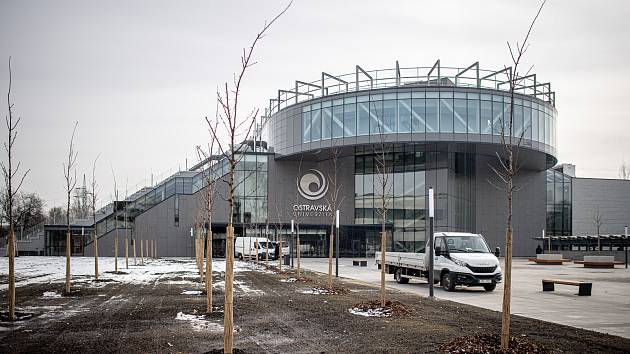 Revitalizovaný prostor u nového kampusu Ostravské univerzity na Černé louce, 10. února 2023, Ostrava.