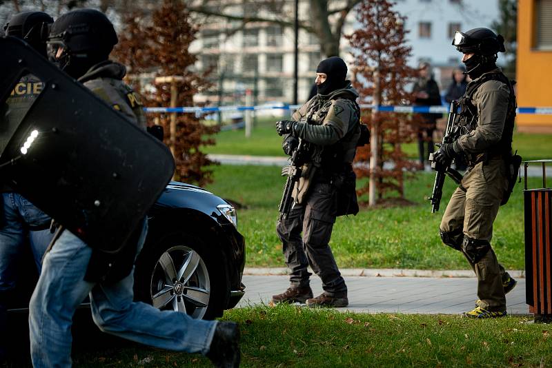 Situace po střelbě 10. prosince 2019 ve fakultní nemocnici v Ostravě-Porubě.