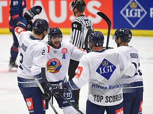 Zápas 1. kola hokejové Ligy mistrů HC Vítkovice Ridera - EHC Red Bull Mnichov 4:3 po samostatných nájezdech.