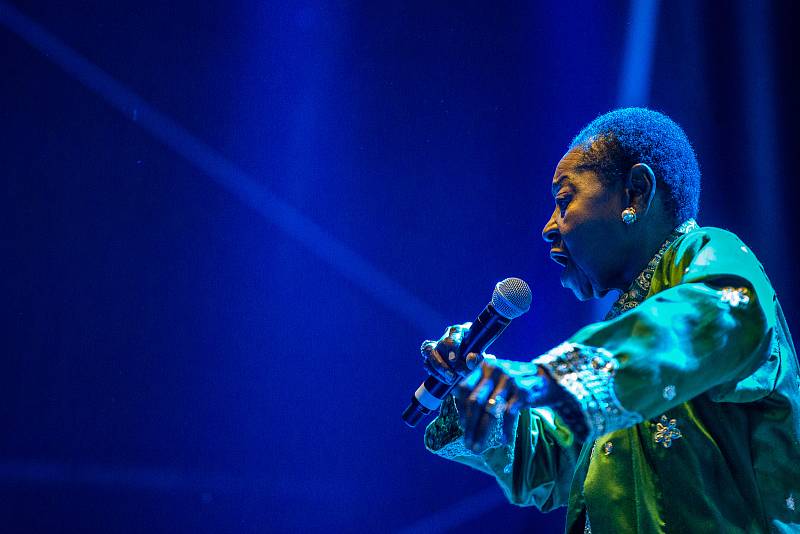 Hudební festival Colours of Ostrava 2019 v Dolní oblasti Vítkovice, 19. července 2019 v Ostravě.Na snímku Calypso Rose, občanským jménem Linda McCartha Monica Sandy-Lewis.