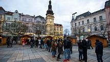 Vánoční trhy na Masarykově náměstí, 28. listopadu v Ostravě.