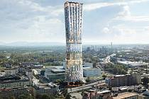 Vizualizace chystané nejvyšší stavby v zemi Ostrava Tower s 235 metry.