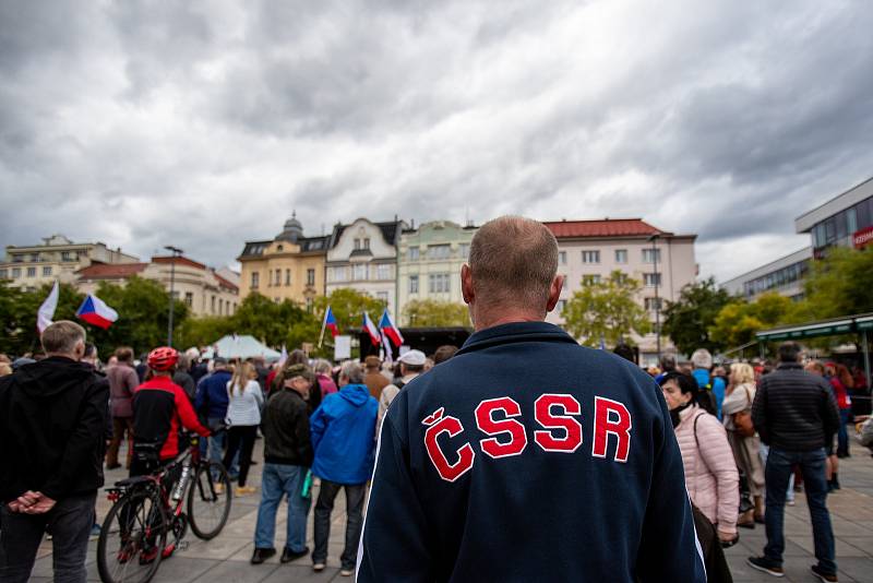 Demonstrace proti vládě na Masarykově náměstí, 28.září 2022, Ostrava.