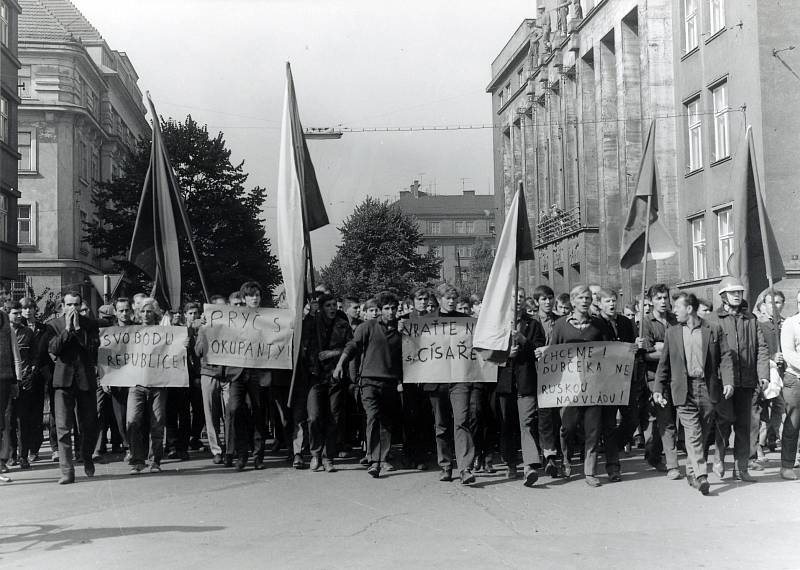 Srpen 1968 na severní Moravě a ve Slezsku: demonstrace, zaťaté pěsti a nadávky